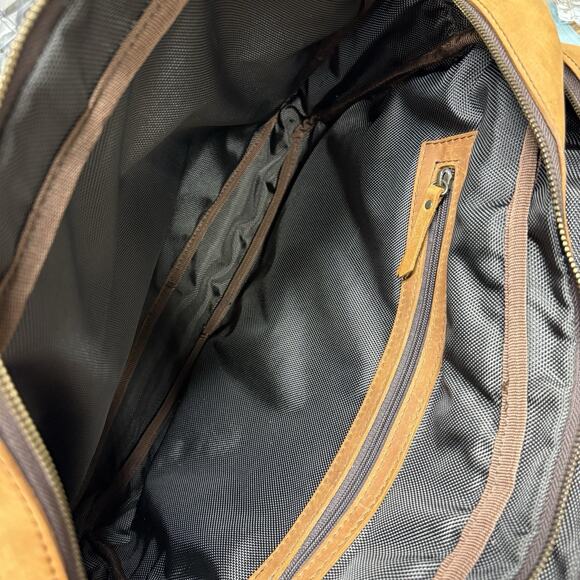 ROMFRE Premium Leather Pilot Briefcase Bag Full Grain Leather Saddle Brown - Picture 9 of 12